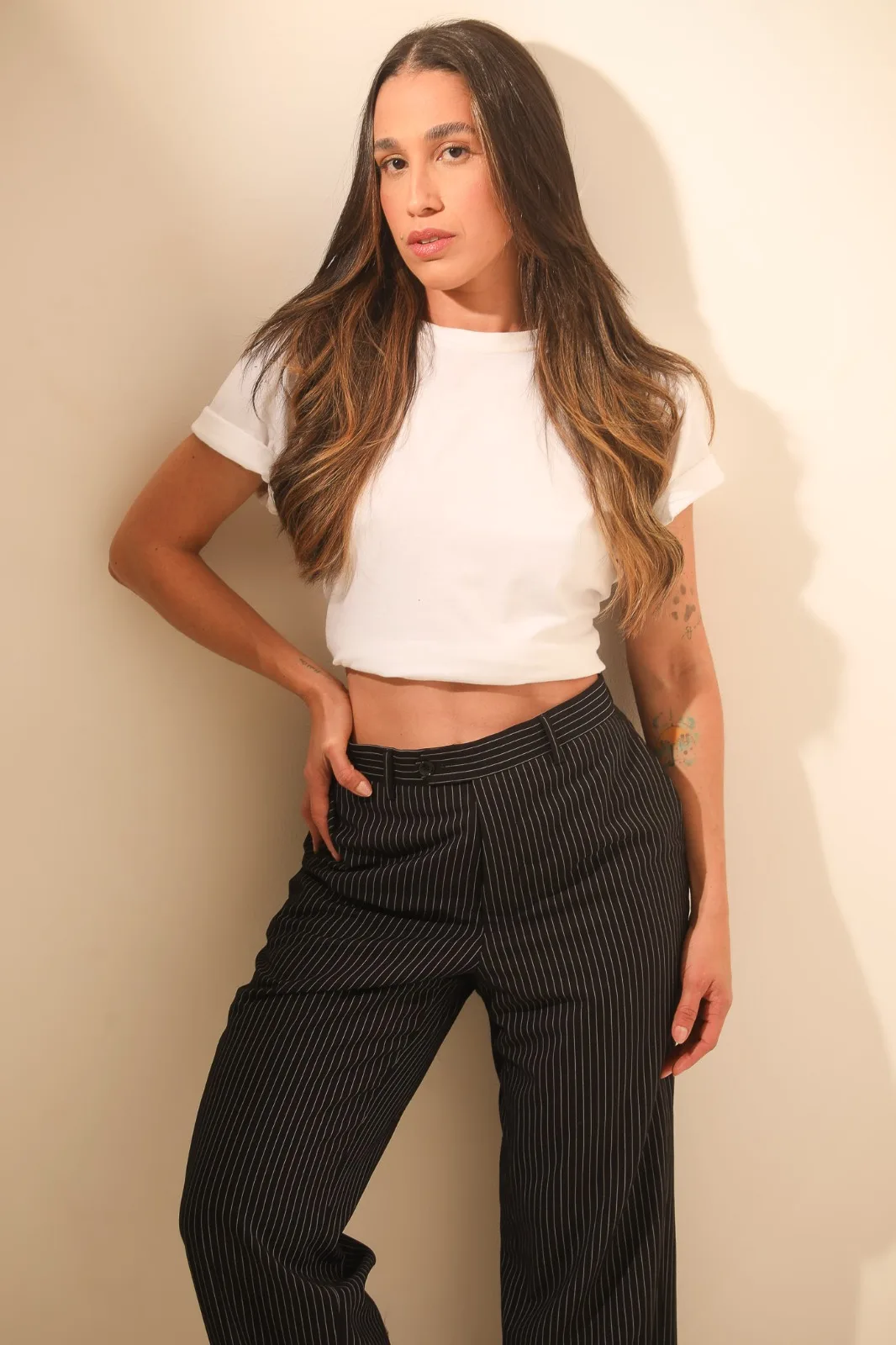 Casual · corpo inteiro listrado