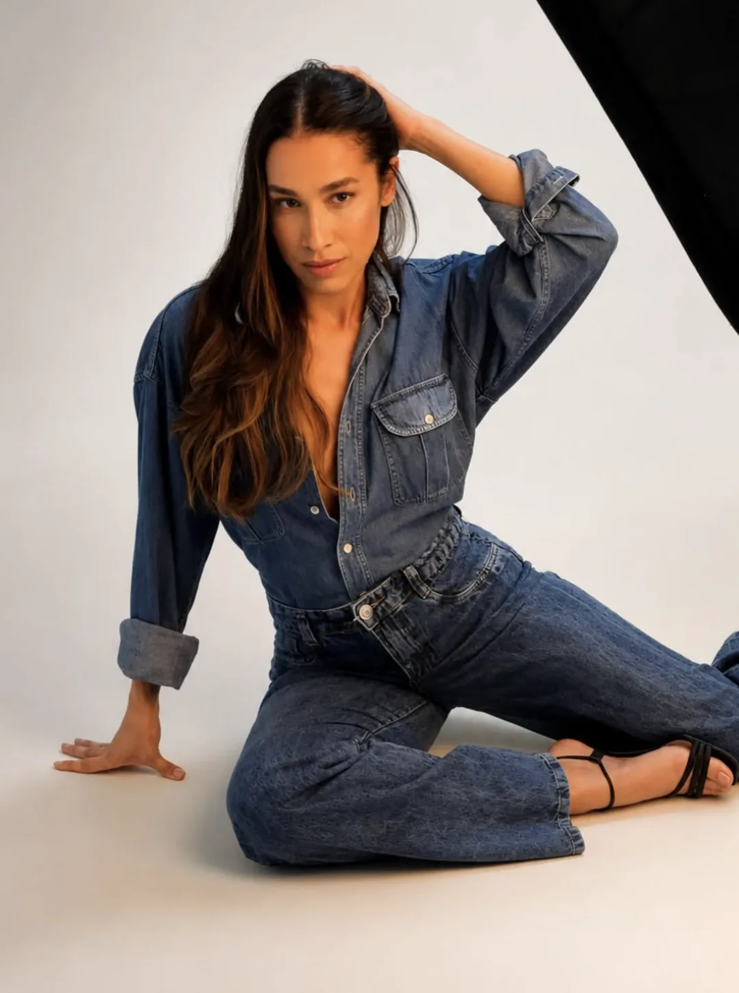 Ursula Teles · estúdio, denim sobre denim